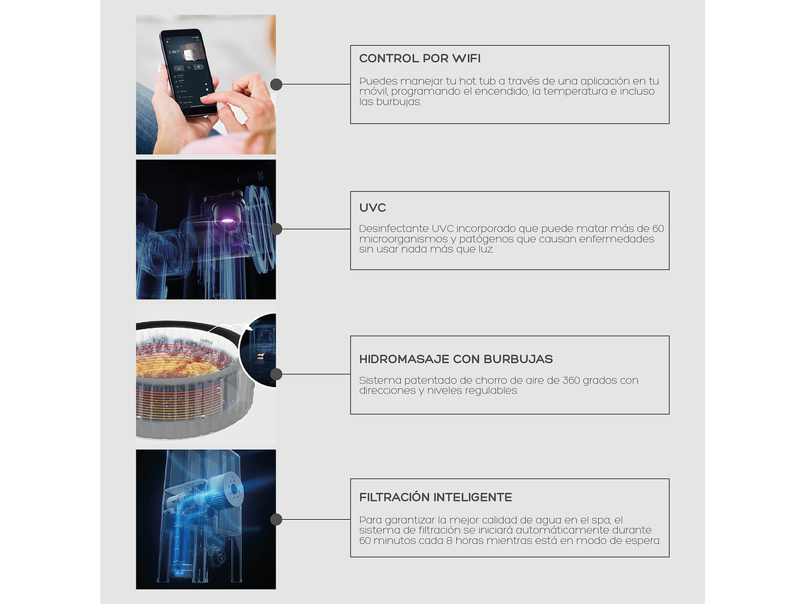 HOT TUB ARMABLE / TUSCANY 6 FRAME WIFI / MSPA 6 PERSONAS 5