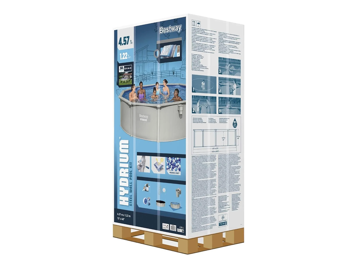 PISCINA BESTWAY REDONDA HYDRIUM FILTRO+ACCESORIOS 4.60X1.20M 6