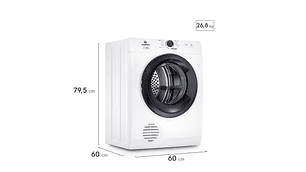 SECADORA DE ROPA MADEMSA 9KG SECADO AUTOMÁTICO 9D BZG BLANCA