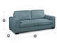 SOFÁ ROSEN ROBLEDA 3 CUERPOS DENIM - Miniatura 3