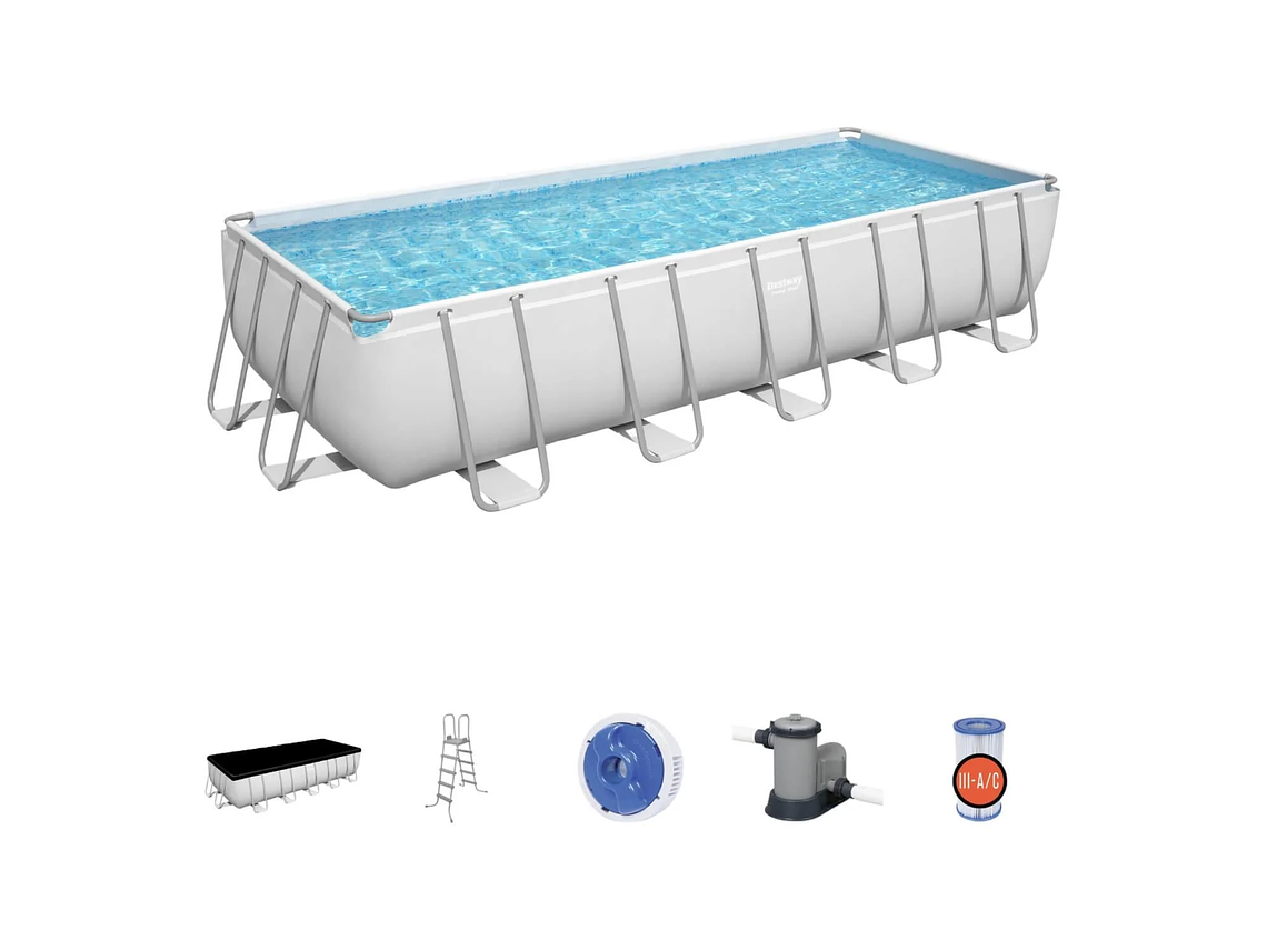 PISCINA BESTWAY RECTANGULAR FILTRO+ACCESORIO 6.40X2.74X1.32M 3