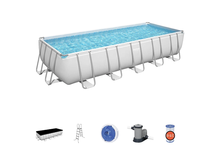 PISCINA BESTWAY RECTANGULAR FILTRO+ACCESORIO 6.40X2.74X1.32M 3