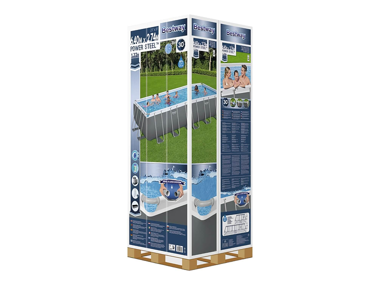 PISCINA BESTWAY RECTANGULAR FILTRO+ACCESORIO 6.40X2.74X1.32M 4