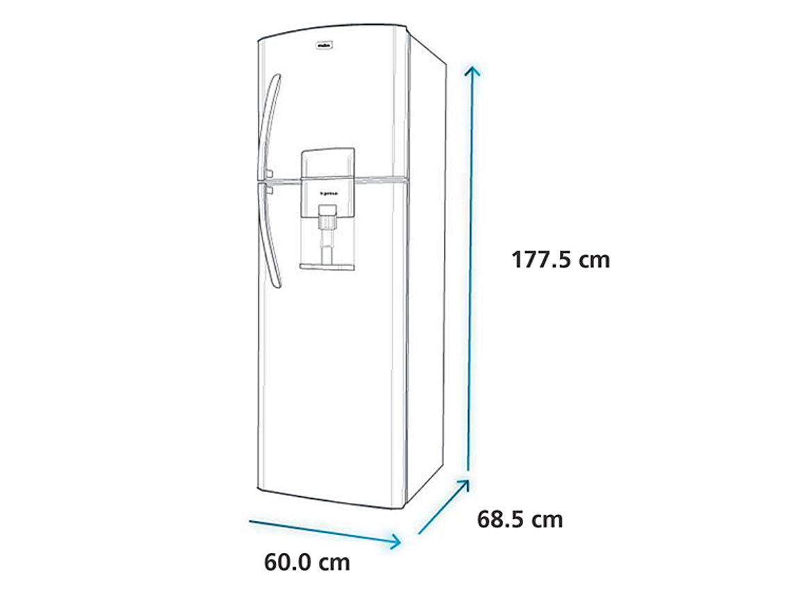 REFRIGERADOR MABE TOP FREEZER NO FROST 292 L RMA300FWUT NF PLATA 8