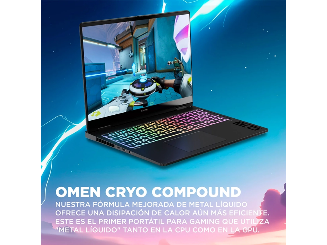 NOTEBOOK GAMER HP OMEN MAX 16-AH0003LA INTEL CORE ULTRA 9 32GB RAM 1TB SSD NVIDIA RTX 5080 16” 8