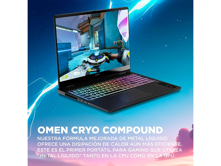 NOTEBOOK GAMER HP OMEN MAX 16-AH0003LA INTEL CORE ULTRA 9 32GB RAM 1TB SSD NVIDIA RTX 5080 16” 8