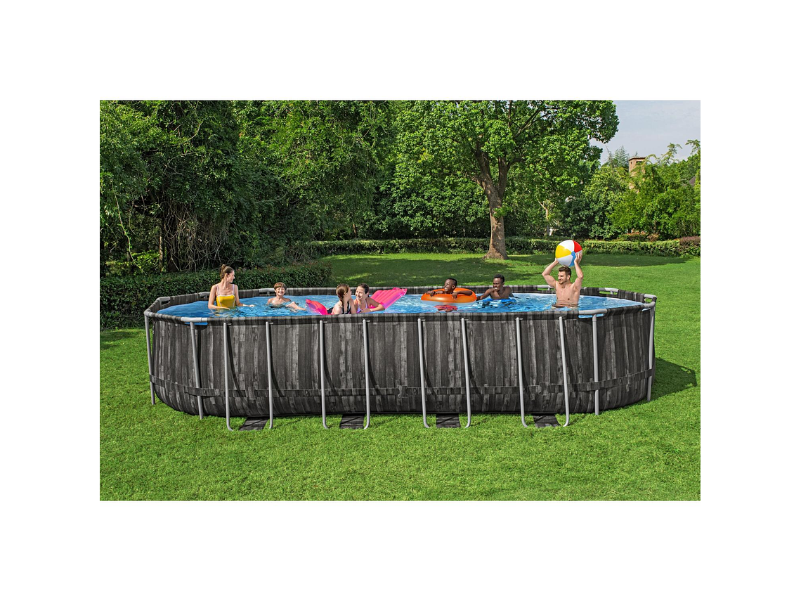 PISCINA BESTWAY OVALADA FILTRO+ACCESORIOS 7.32MX3.66MX1.32M 7