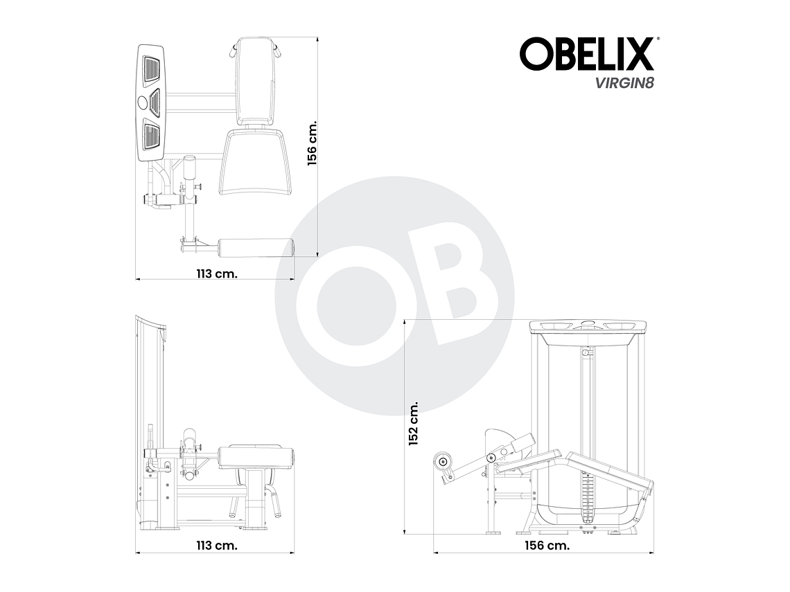 Curl Femoral Acostado V8 Series | Obelix 2