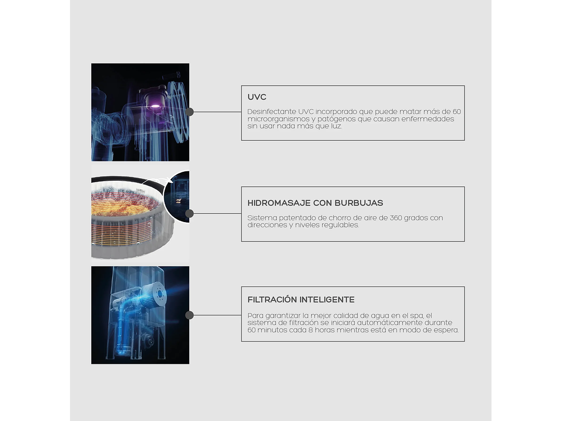 HOT TUB ARMABLE / SPA TUSCANY 6 FRAME / MSPA 6 PERSONAS 4