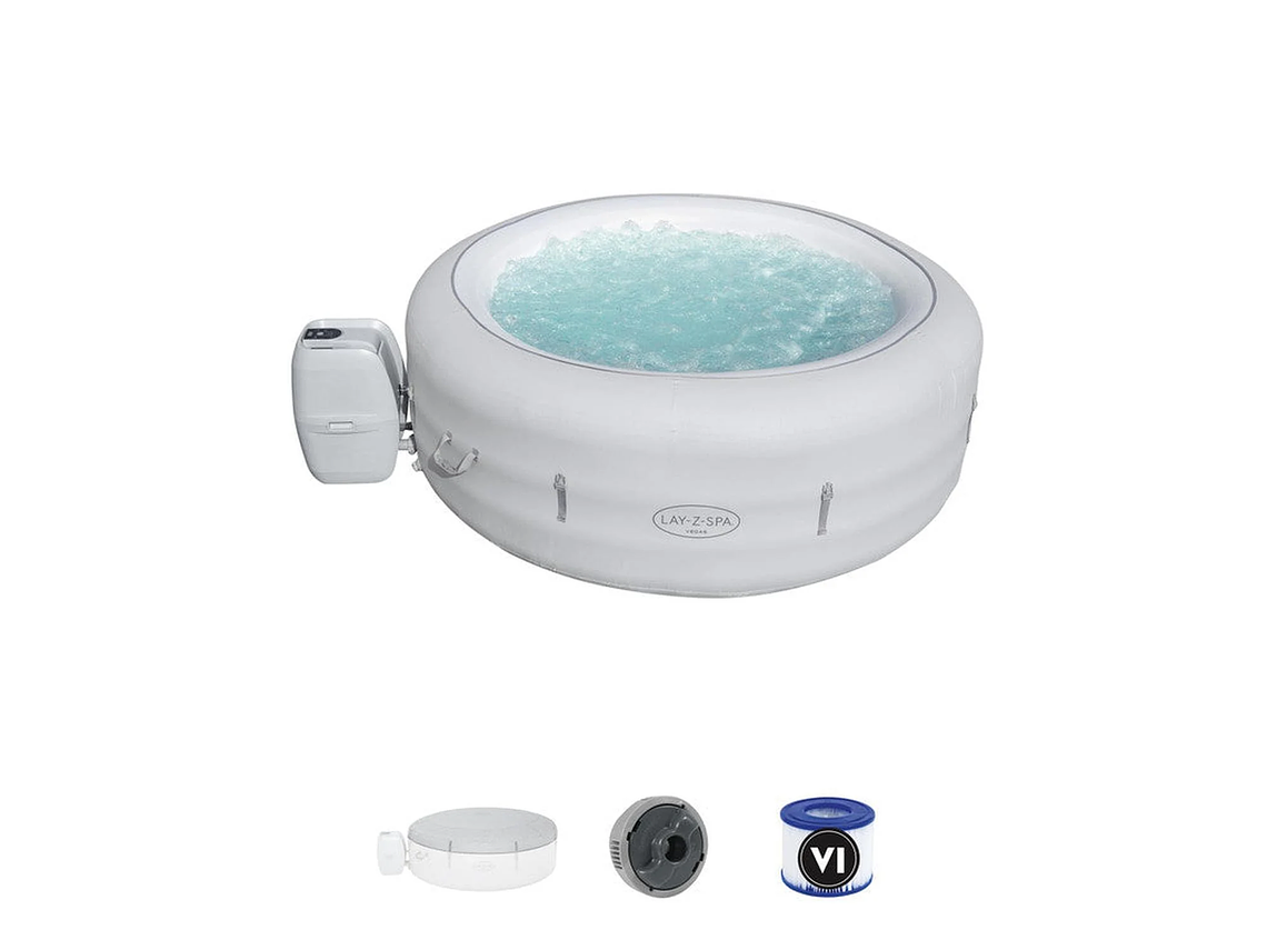 HOT TUB SPA JACUZZI INFLABLE VEGAS 6 PERSONAS BESTWAY 3