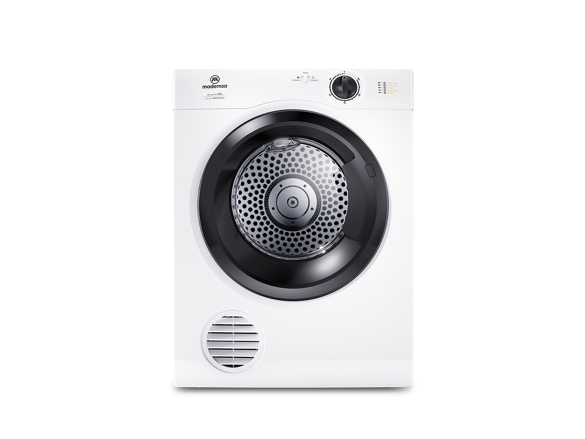 SECADORA DE ROPA MADEMSA 7KG SECADO REVERSIBLE 7D BZG BLANCA 1