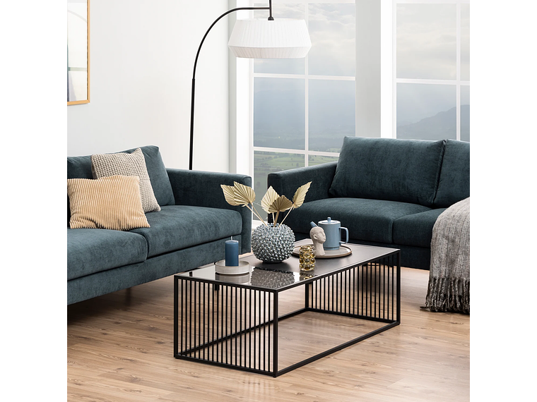 MESA DE CENTRO FORM DESIGN RECTANGULAR LIVERPOOL METAL 4