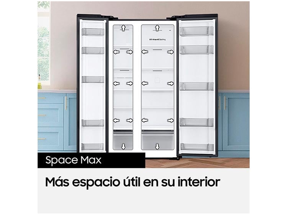 REFRIGERADOR SIDE BY SIDE SAMSUNG RS57DG4100B4 560L NO FROST NEGRO 3