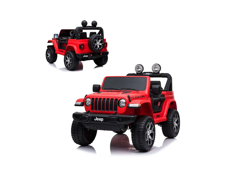JEEP A BATERIA PARA NIÑOS WRANGLER RUBICON ROJO 1