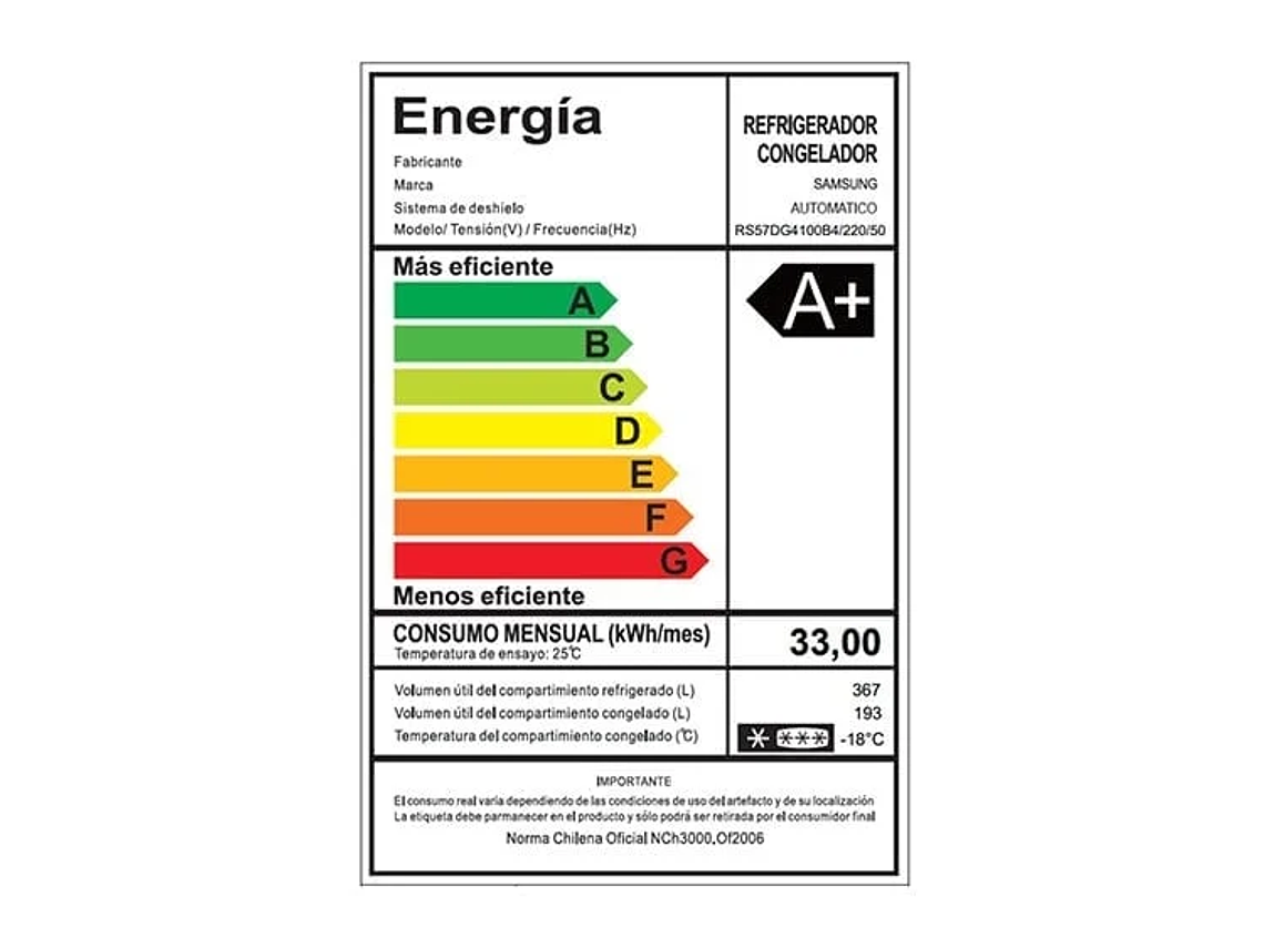 REFRIGERADOR SIDE BY SIDE SAMSUNG RS57DG4100B4 560L NO FROST NEGRO 7