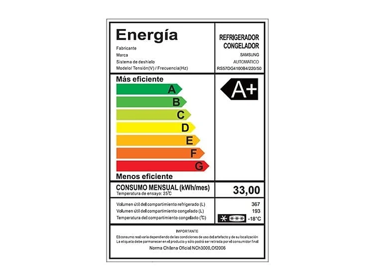 REFRIGERADOR SIDE BY SIDE SAMSUNG RS57DG4100B4 560L NO FROST NEGRO 7