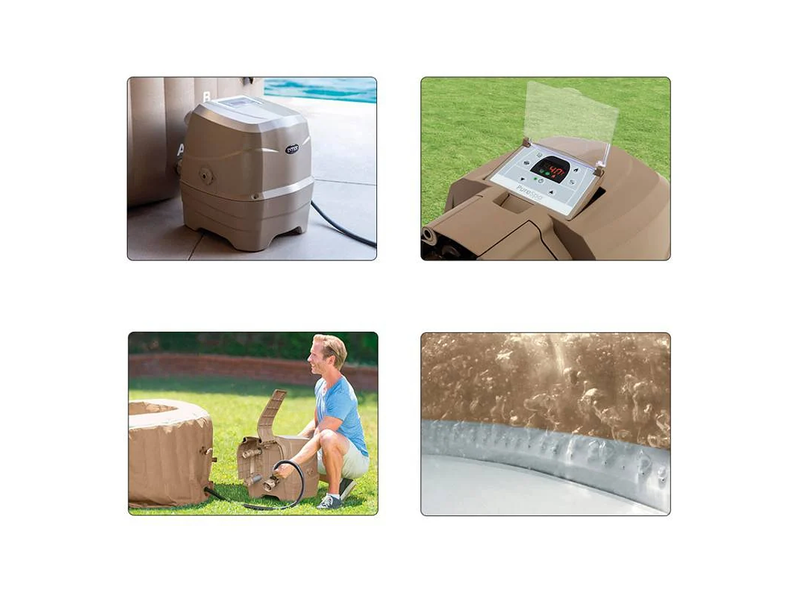 SPA INFLABLE INTEX PARA 6 PERSONAS CON SISTEMA DE BURBUJAS INCORPORADO 6