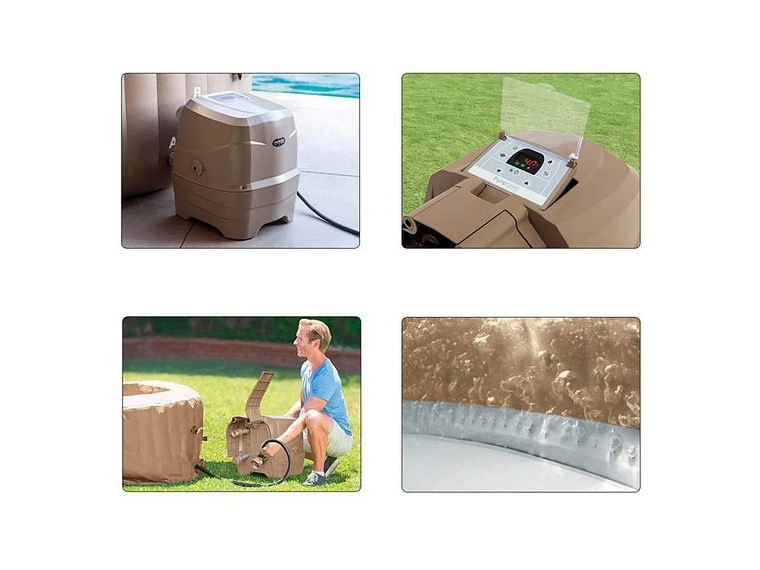 SPA INFLABLE INTEX PARA 6 PERSONAS CON SISTEMA DE BURBUJAS INCORPORADO 6