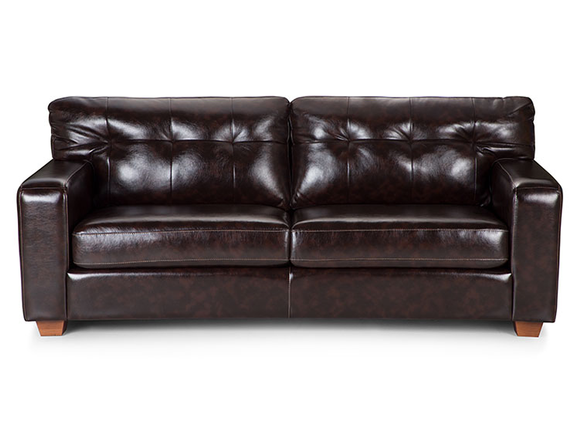 SOFÁ ROSEN BREMEN PU BITONO 3 CUERPOS CHOCOLATE 1