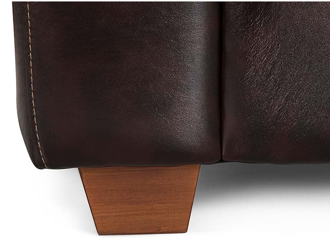 SOFÁ ROSEN BREMEN PU BITONO 3 CUERPOS CHOCOLATE 2