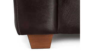 SOFÁ ROSEN BREMEN PU BITONO 3 CUERPOS CHOCOLATE