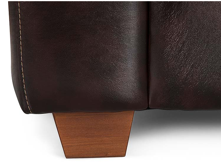 SOFÁ ROSEN BREMEN PU BITONO 3 CUERPOS CHOCOLATE 2