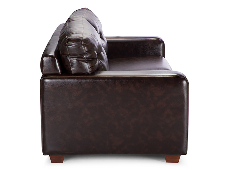 SOFÁ ROSEN BREMEN PU BITONO 3 CUERPOS CHOCOLATE 4