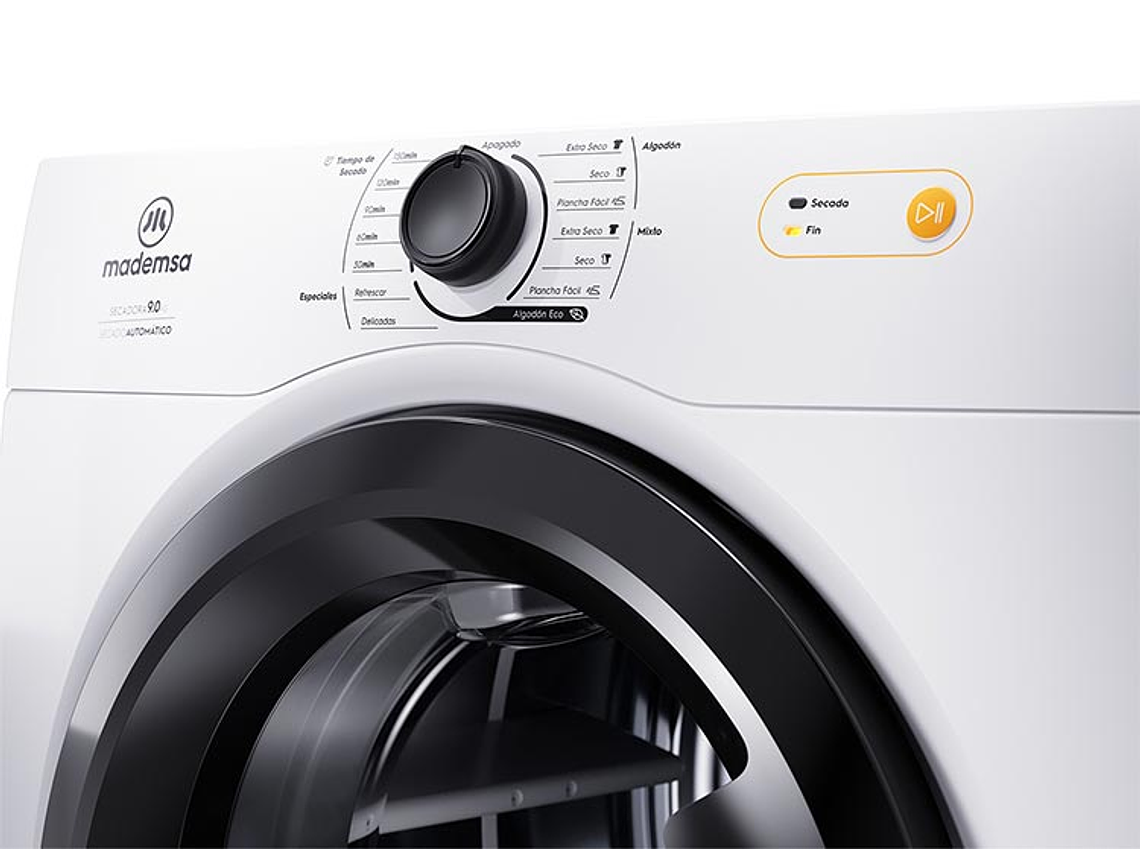 SECADORA DE ROPA POR VENTILACIÓN MADEMSA 9D BZG 9KG BLANCO 6