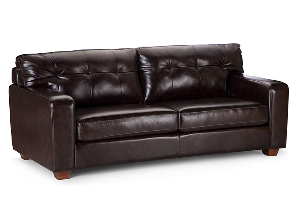 SOFÁ ROSEN BREMEN PU BITONO 3 CUERPOS CHOCOLATE 7