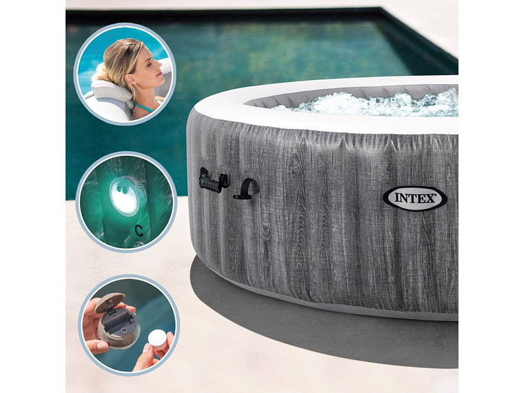 SPA HOT TUB INFLABLE INTEX GREYWOOD DELUXE 4 PERSONAS 4
