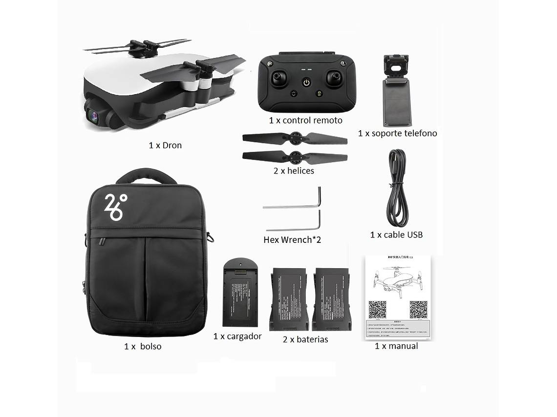 DRONE GPS JJRC X12 5G 1200M AUTOESTABILIZADOR 2 BATERIAS 4