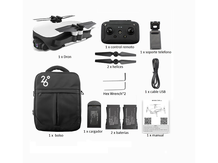 DRONE GPS JJRC X12 5G 1200M AUTOESTABILIZADOR 2 BATERIAS 4