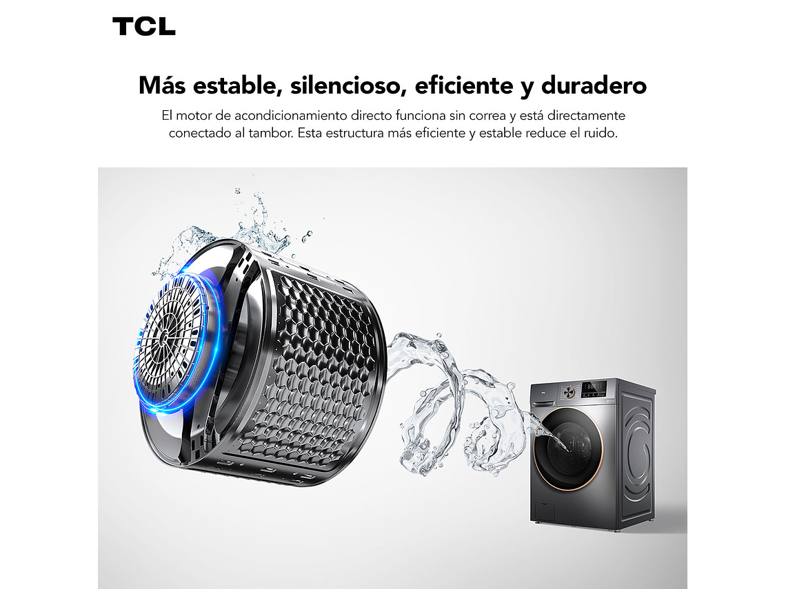 LAVADORA SECADORA FRONTAL TCL 10KG/7KG C2210WD DD INVERTER 8