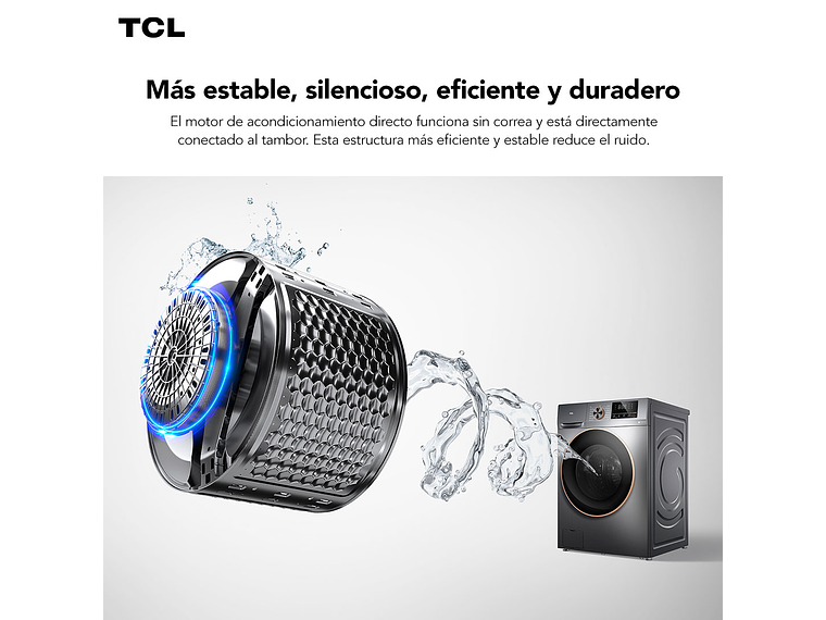 LAVADORA SECADORA FRONTAL TCL 10KG/7KG C2210WD DD INVERTER 8