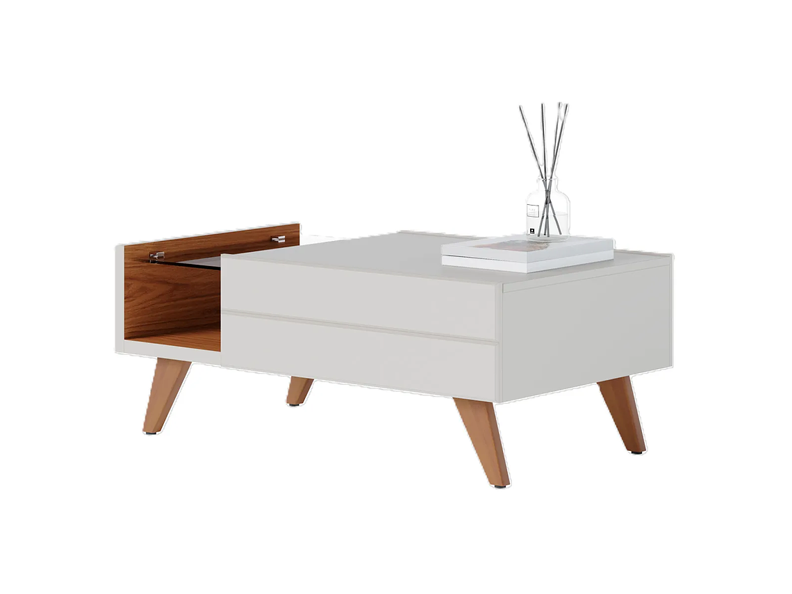 MESA DE CENTRO DI PORETTI DESIGN NORONHA BLANCO 90 X 54 CM 1C 2