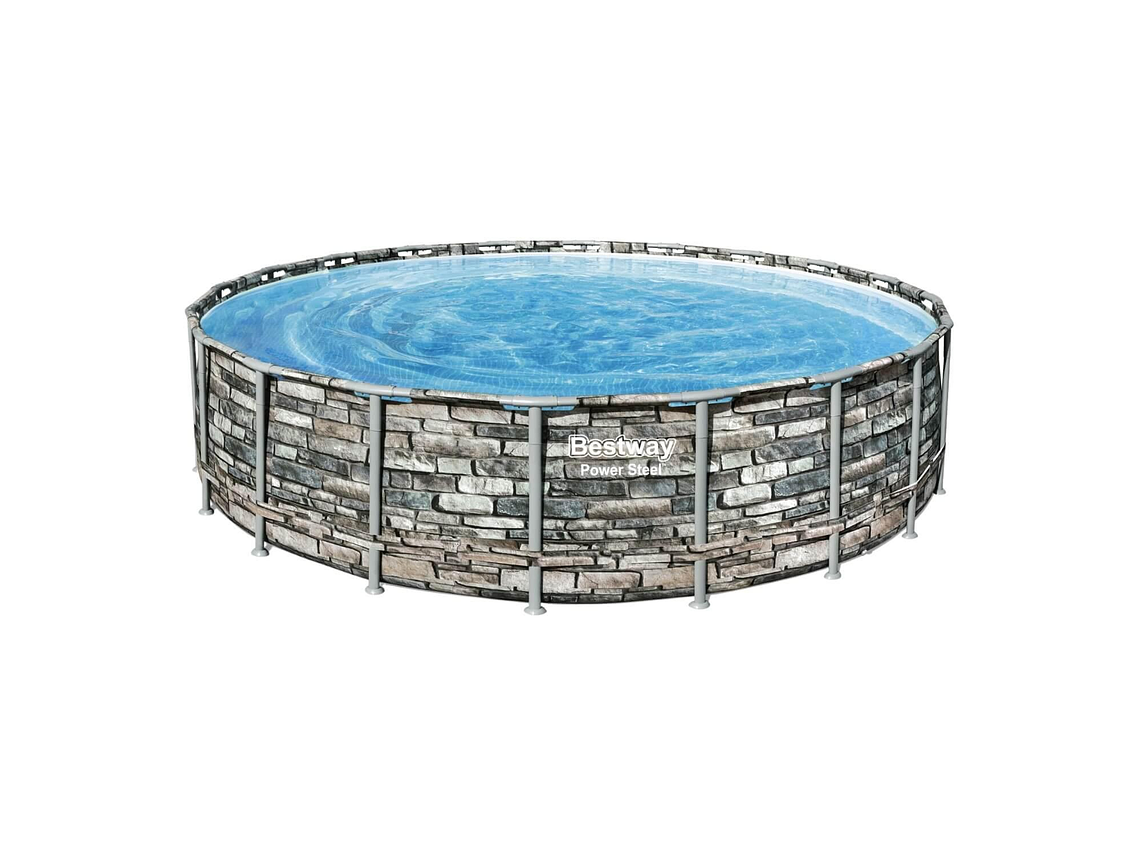PISCINA BESTWAY REDONDA FILTRO + ACCESORIOS 6.10X1.32M 1