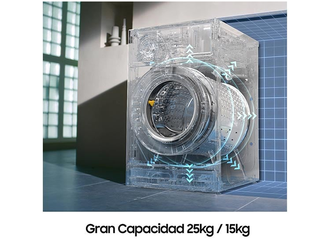 LAVADORA SECADORA SAMSUNG WD25DB8995BZ BE SPOKE 25KG/15KG GRIS 9