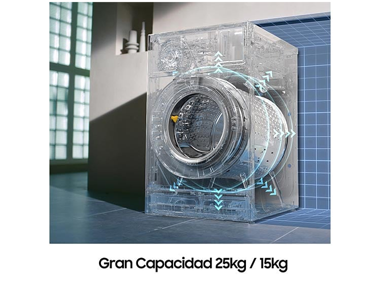 LAVADORA SECADORA SAMSUNG WD25DB8995BZ BE SPOKE 25KG/15KG GRIS 9