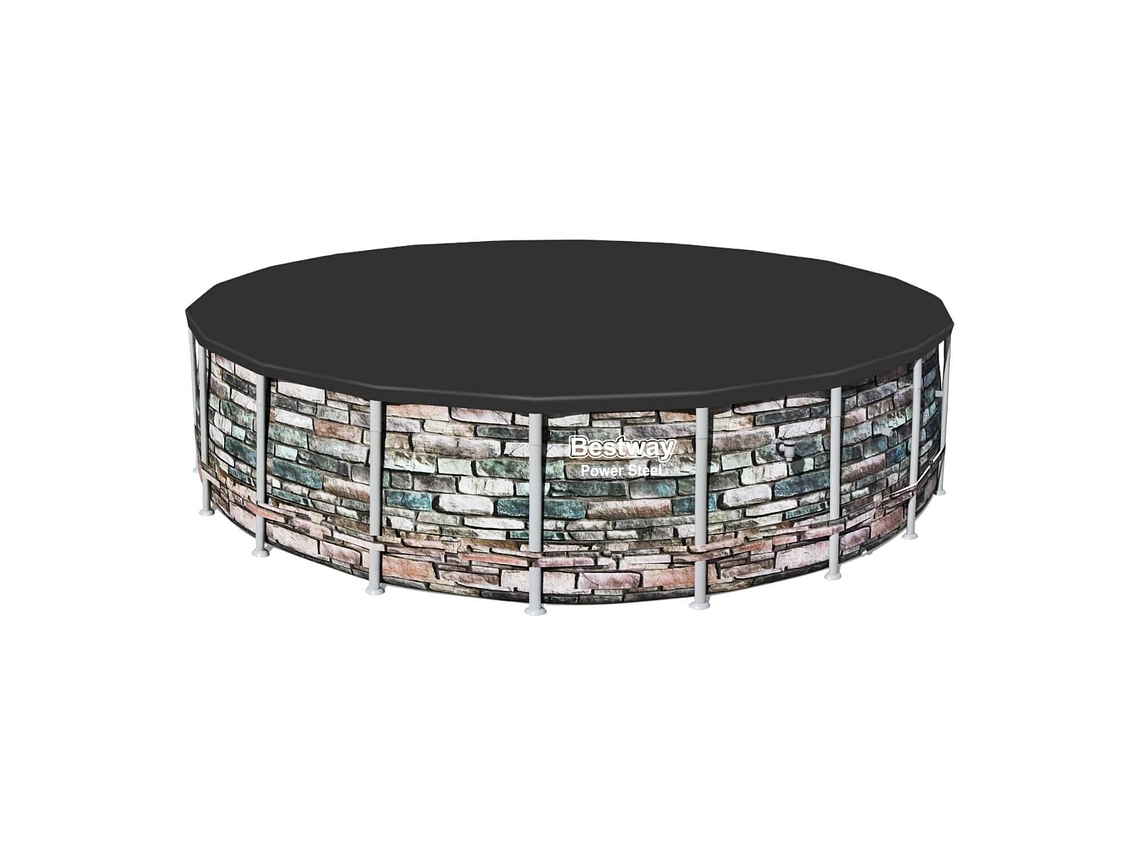 PISCINA BESTWAY REDONDA FILTRO + ACCESORIOS 6.10X1.32M 7