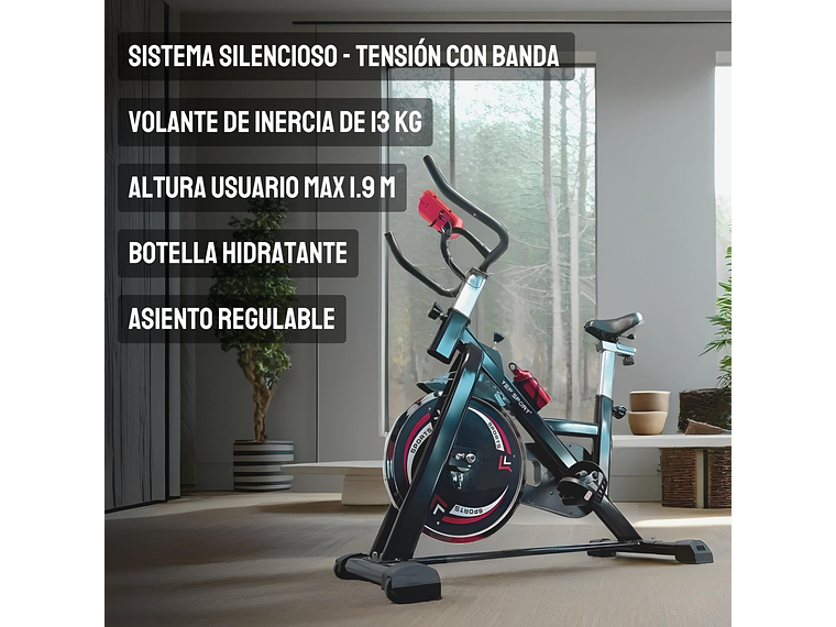 BICICLETA SPINNING RUEDA INERCIA 13 KG YEP1054 7