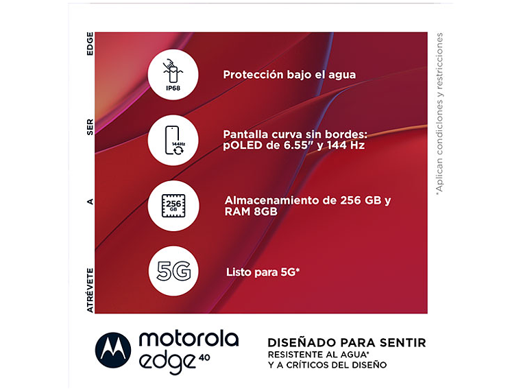 CELULAR MOTOROLA EDGE40 256 GB 8 GB RAM 32MP 6.5