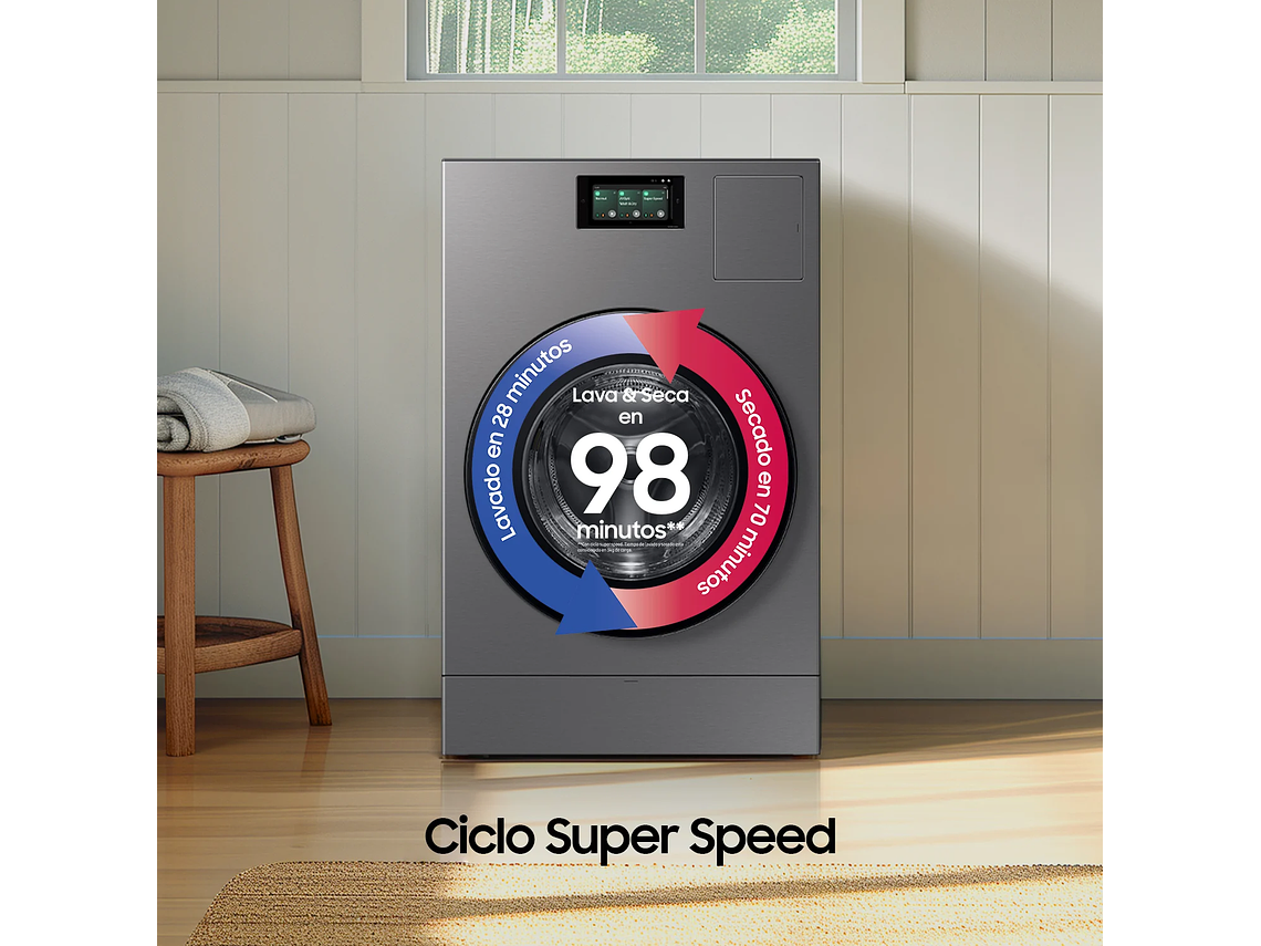SAMSUNG LAVADORA SECADORA BESPOKE AI 25 KG 8