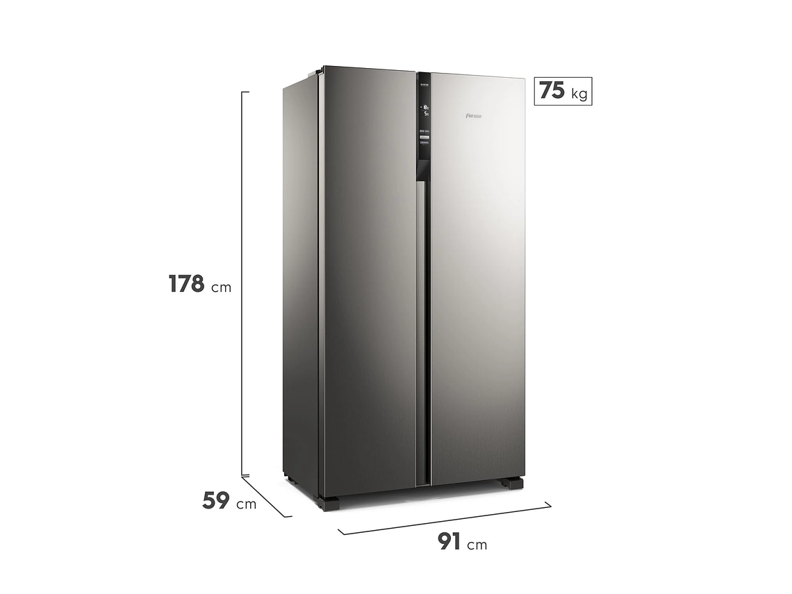 REFRIGERADOR FENSA 436L NO FROST SIDE BY SIDE SFX440 INOX 2