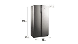 REFRIGERADOR FENSA 436L NO FROST SIDE BY SIDE SFX440 INOX