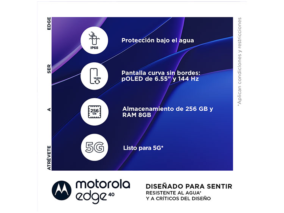 CELULAR MOTOROLA EDGE40 256 GB 8 GB RAM 32MP 6.5