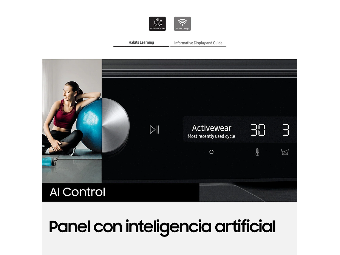 LAVADORA SECADORA SAMSUNG 22KG / 13KG CON INTELIGENCIA ARTIFICIAL EN PANEL CONTROL 9