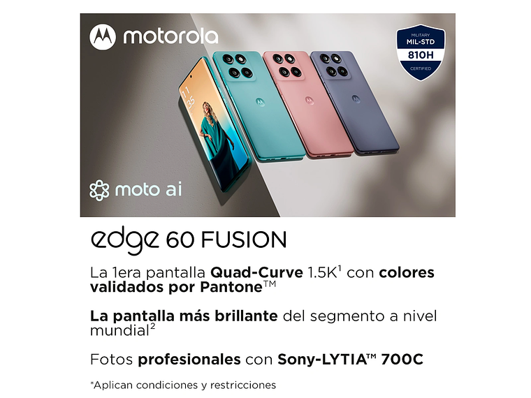 SMARTPHONE MOTOROLA EDGE 60 FUSION 256GB 8GB RAM 50MP 6.6