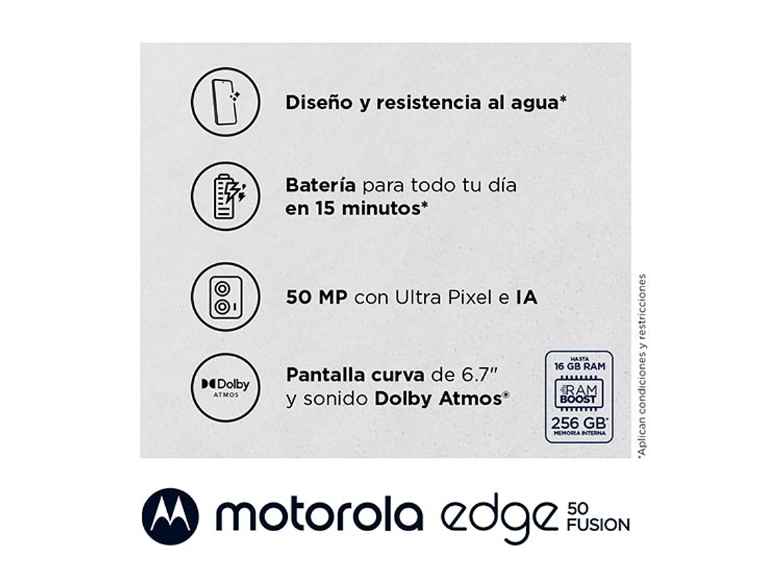 CELULAR MOTOROLA EDGE 50 FUSION 256 GB 8 GB RAM 32MP 6.7