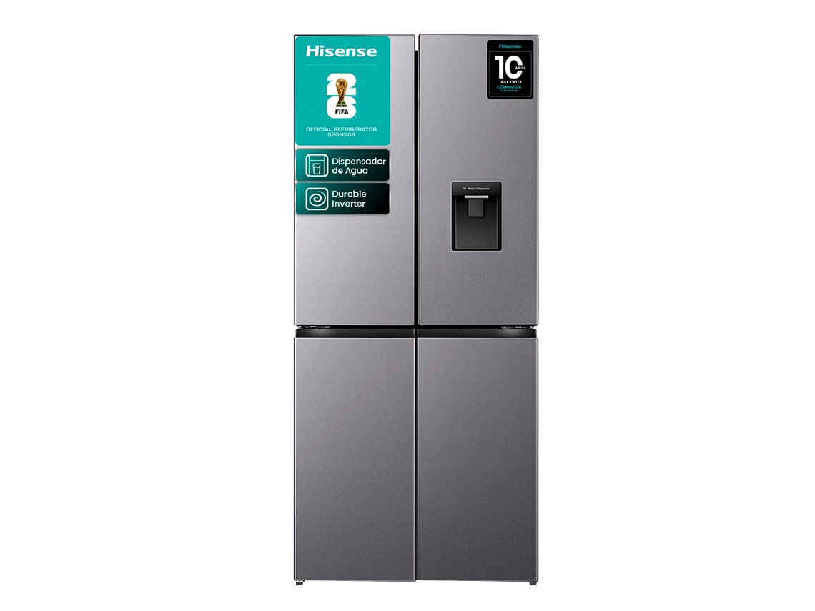 REFRIGERADOR FRENCH DOOR HISENSE RQ5P431NMDA 425L NO FROST GRIS 1