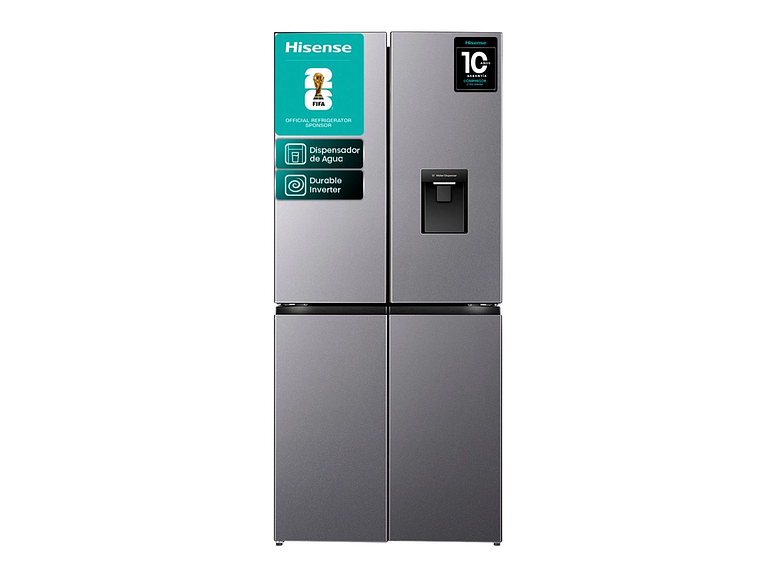 REFRIGERADOR FRENCH DOOR HISENSE RQ5P431NMDA 425L NO FROST GRIS 1
